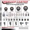 Service Caster 4'' Maroon Poly Wheel Swivel 7/16'' Grip Ring Stem Caster Set 2 Brakes, 4PK SCC-GR20S414-PPUB-MRN-TLB-716138-2S2 - alternate 5